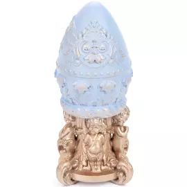 Сувенир из массива бука "Яйцо пасхальное" голубое